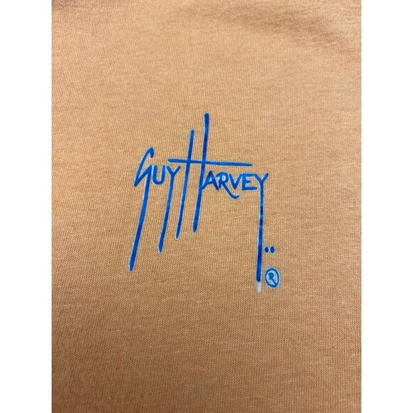 Guy Harvey Mens L Orange Fishing Graphic T-Shirt 100% Cotton - Picture 4 of 8